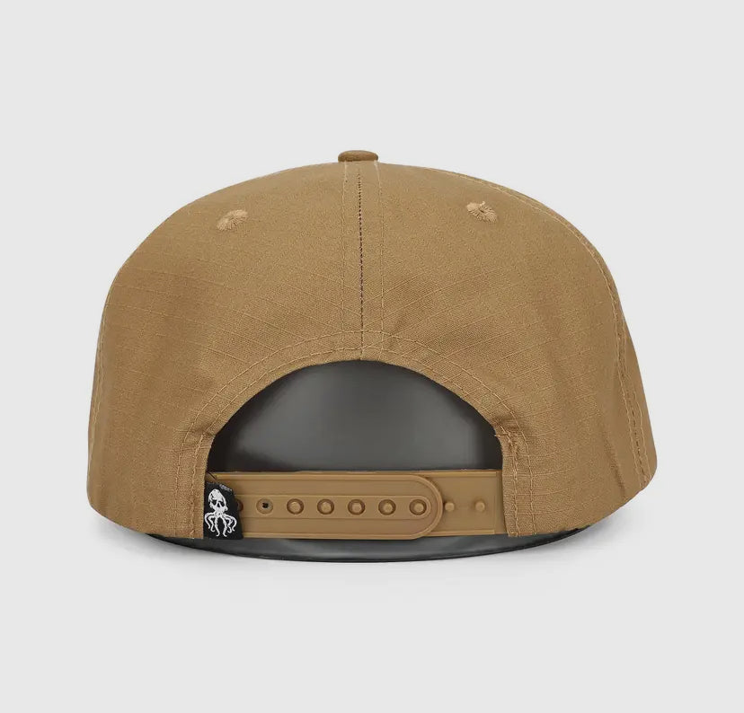 Salt Water Soul Palm Tree Khaki Snapback Hat