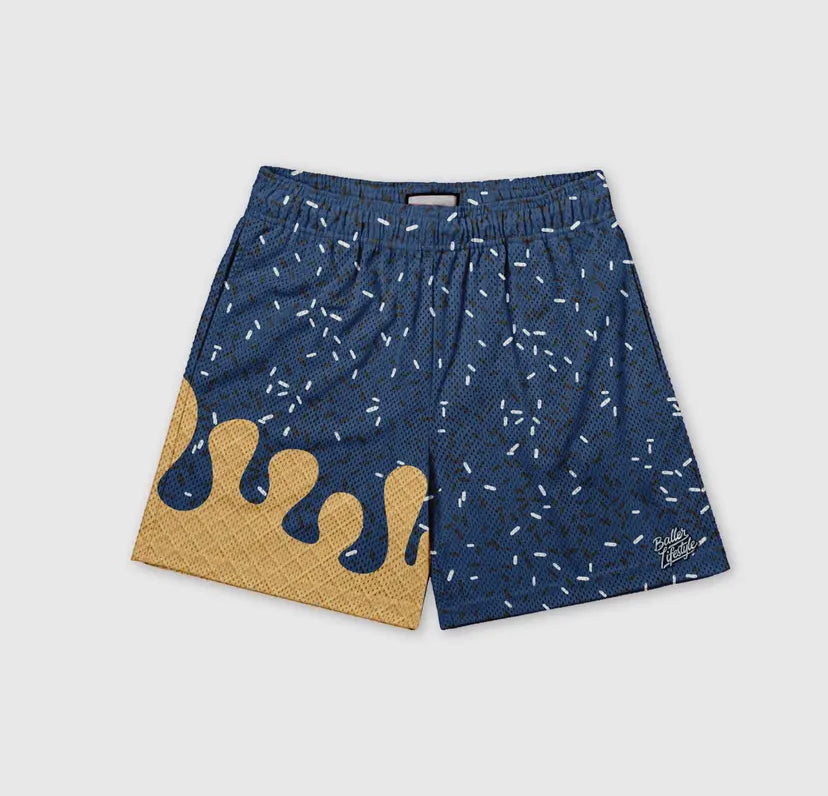 Baller Lifestyle Baseball Ice Cream Drip Shorts