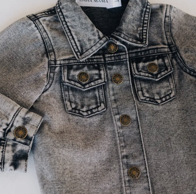 Silver Gray Denim Jacket