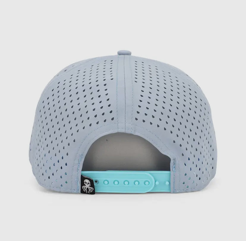 Salt Water Soul Marlin Patch Gray Vented Snapback Hat