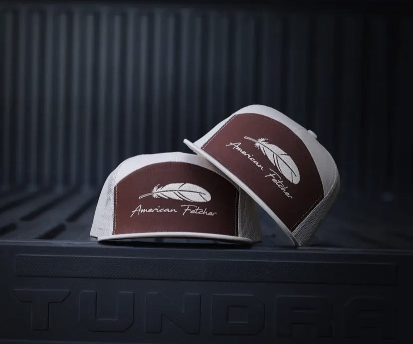 Ivory/Brown Feather Hat