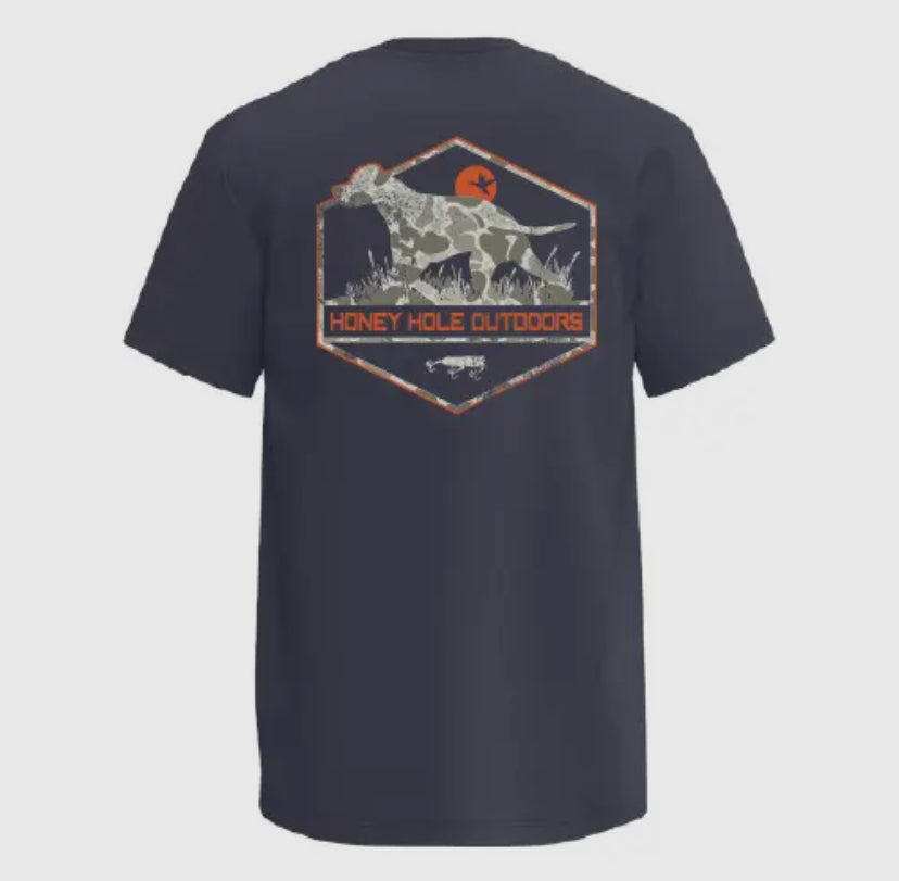 Honey Hole Outdoors Duck Dog Short Sleeve T-shirt