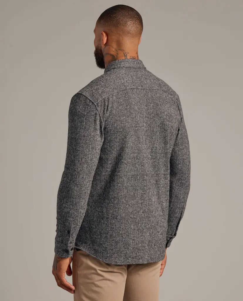 Heather Black Shirt Jacket