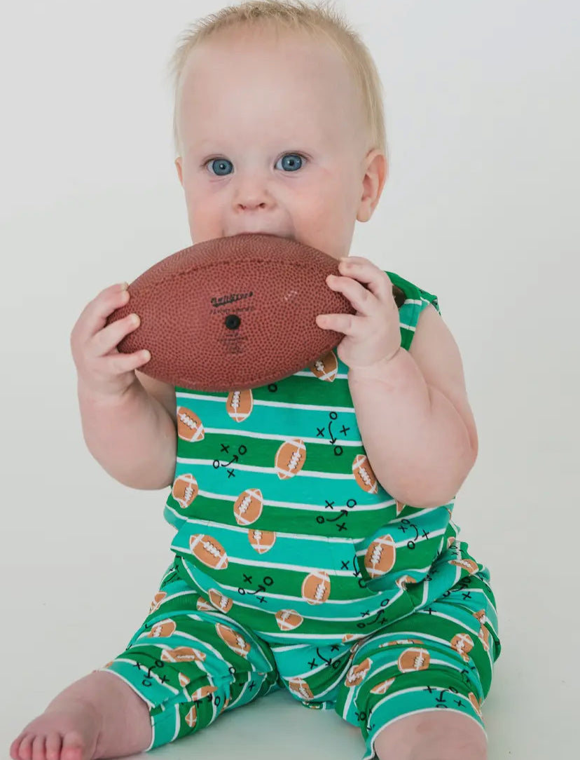 Tackles & Touchdowns Knit Longall Pocket Romper