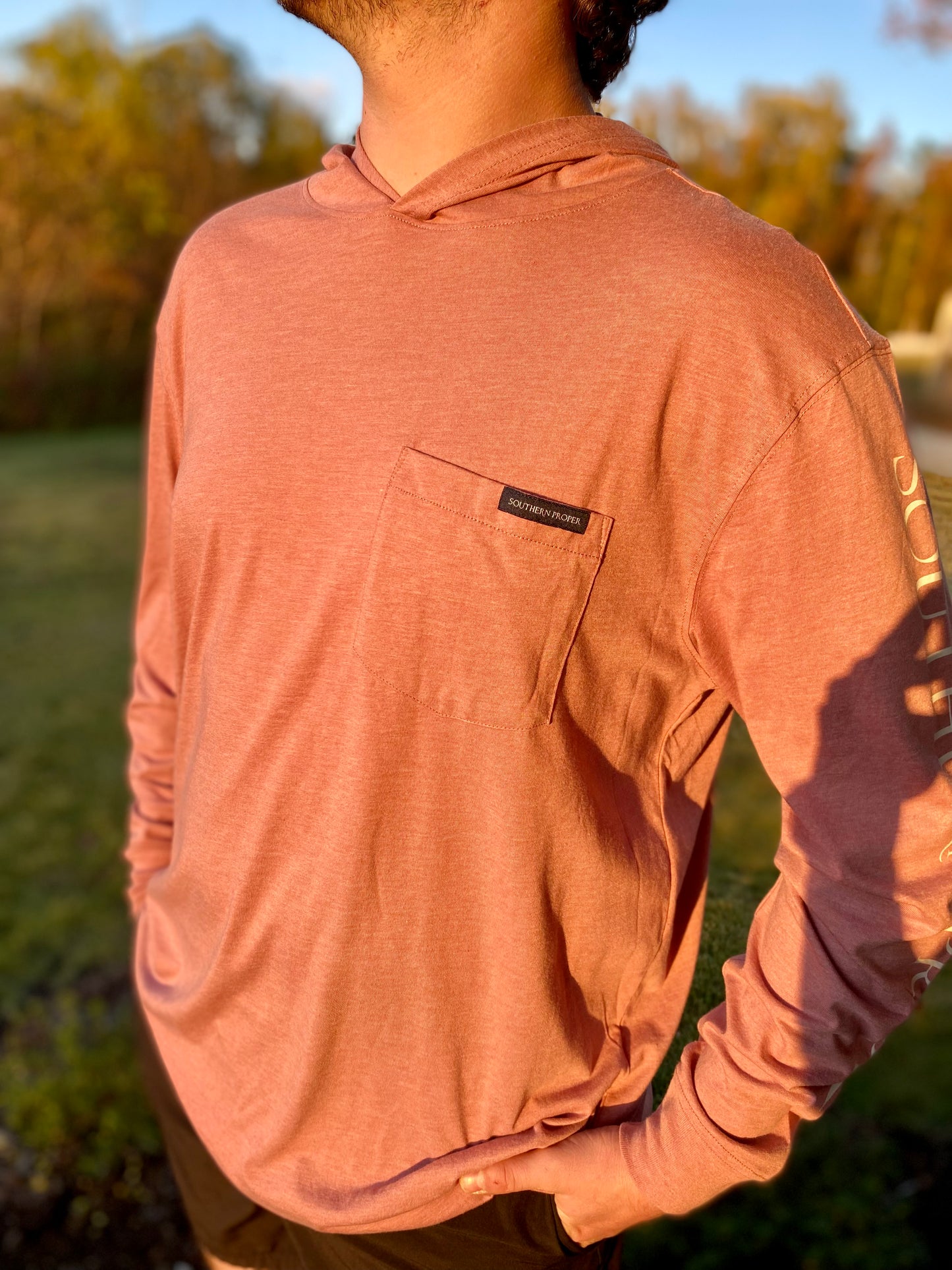 Southern Proper Hoodie Tee: Muscadine