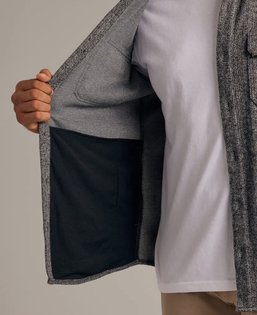 Heather Black Shirt Jacket