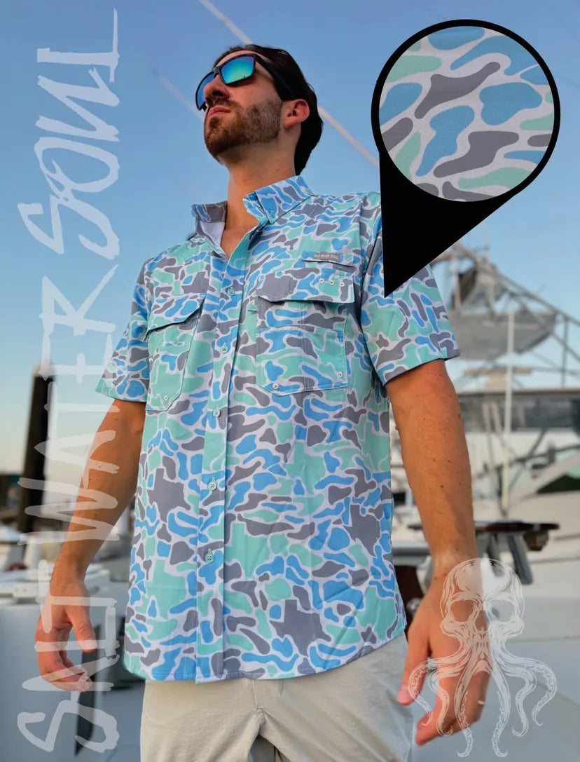 Salt Water Soul Texas Coastal Camo Fishing Shirt