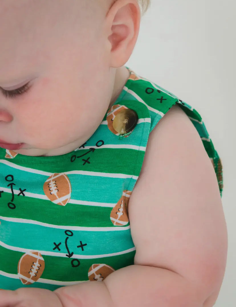 Tackles & Touchdowns Knit Longall Pocket Romper