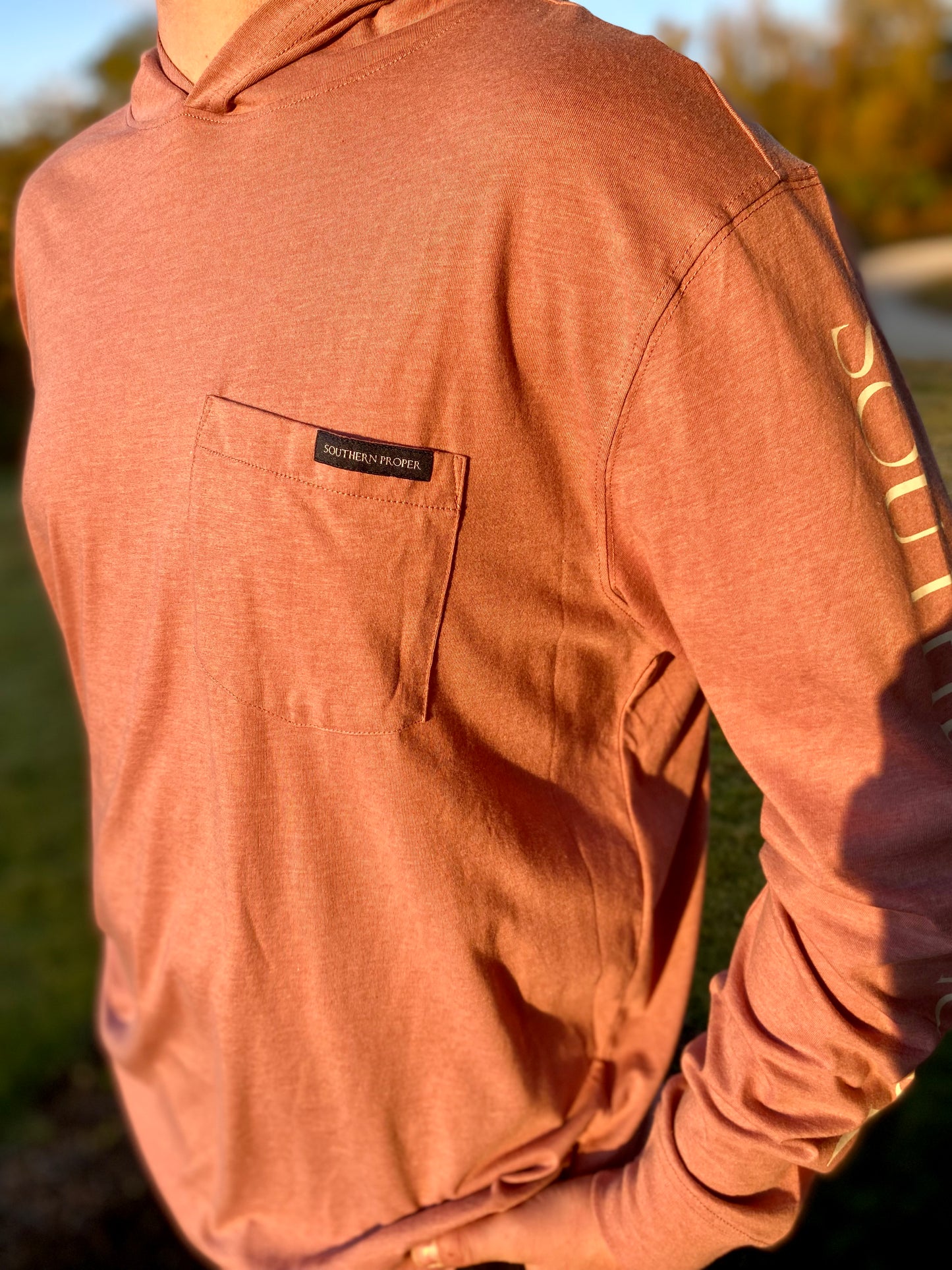 Southern Proper Hoodie Tee: Muscadine