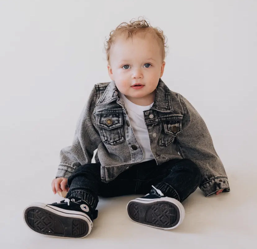 Silver Gray Denim Jacket