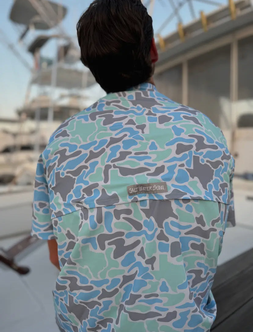 Salt Water Soul Texas Coastal Camo Fishing Shirt