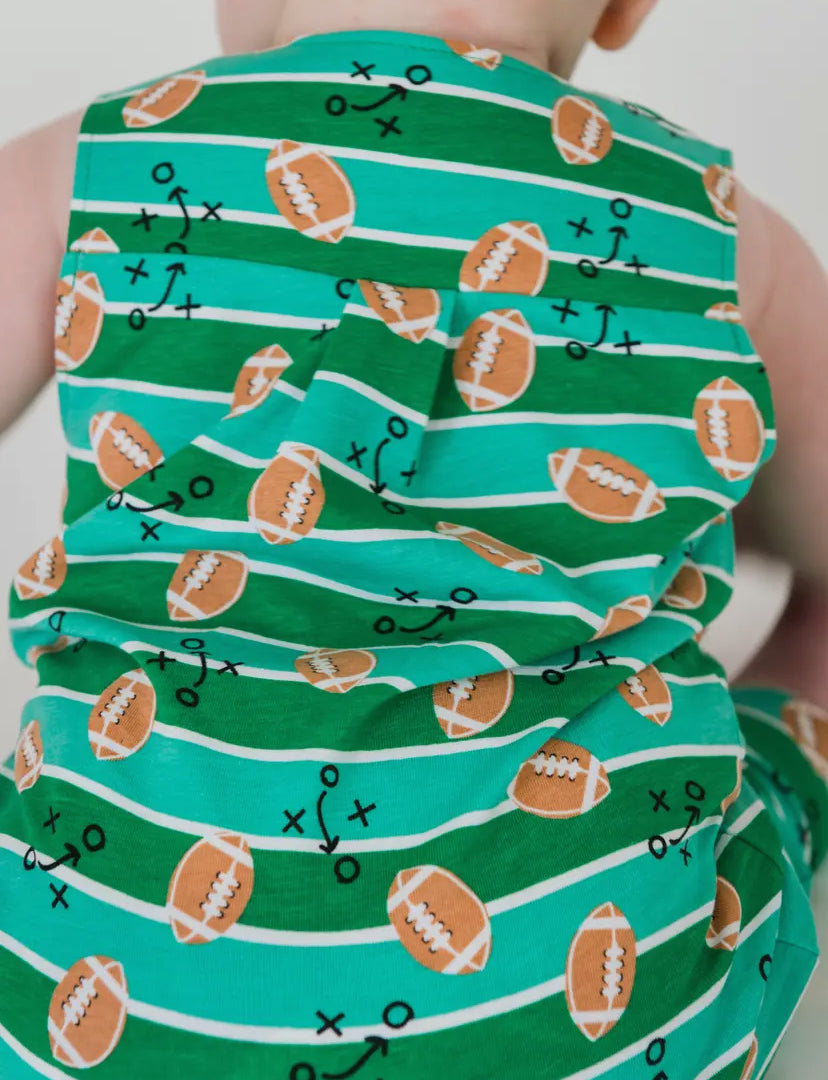 Tackles & Touchdowns Knit Longall Pocket Romper