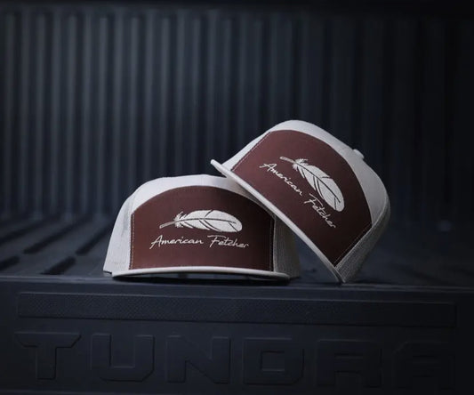 Ivory/Brown Feather Hat