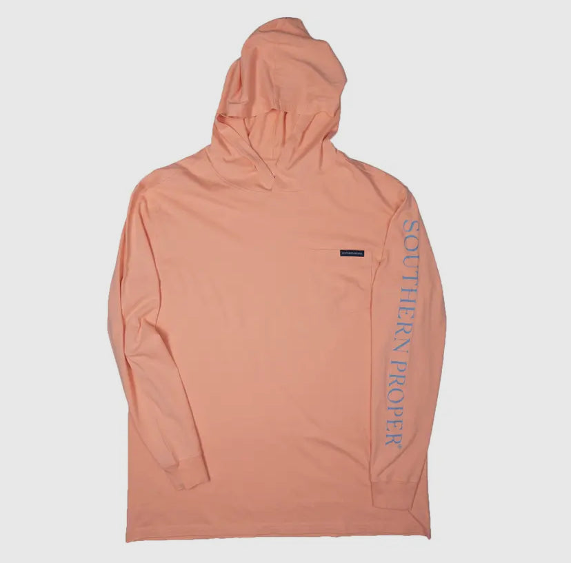 Southern Proper Hoodie Tee: Coral Almond